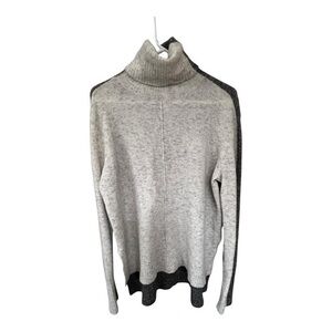 Athleta Two-Tone Gray Turtleneck Sweater